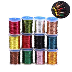 1PC 26 Yards 0.2mm Copper Wire Fly Tying Material Midge Larve Nymph Body Rib Tying Material Bass Trout Grayling Fishing Lures
