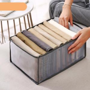 7/9 Grids Jeans Storage Box Closet Wardrobe Clothes Compartment Boxes Drawer Jeans Socks Separation Organizer Pants Storage