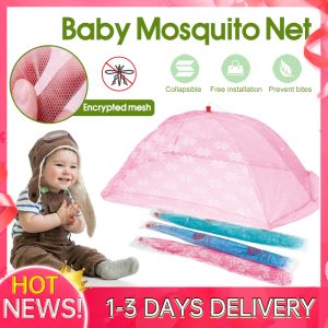 [Ready Stock] Baby Kids Mosquito Net Anti Mosquito Bites Folding Design Baby Crib Netting Travel Netting Play Tent Kelambu Khemah Tent Infant Mattress Mosquito Bed Net (120*66cm) kelambu 蚊帐