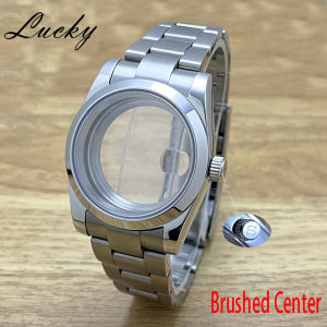 36mm 40mm Fit NH34 NH35 NH36 ETA2824 PT5000 Movement Case Brushed Center  Bracelet Sapphire Glass Crystal Suitable S Crown