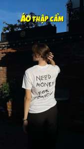 VẢI LOẠI TỐT - Áo Thun Xe Hơi Cotton "NEED MONEY FOR PORSCHE" Áo Phông Áo Thập Cẩm