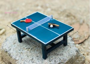 Mini Realistic Table Tennis Set Model Decorative Playset