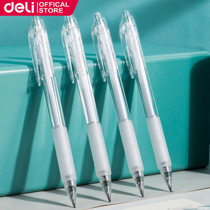 Deli A122 Press Gel Pen 0.35mm Full Needle Tube (Black) 1Pc