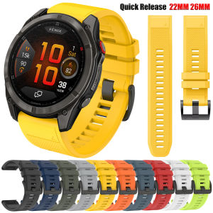 QuickFit 26mm 22mm Watch Band For Garmin Fenix 8 PRO E 7 7X 6X 6 5X 5Plus/Forerunner 970/Enduro 3 Tactix 8 Silicone Sports Strap