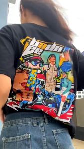 Masid Distro T-Shirt BADA LEE graphic T-shirt  back to back  pure cotton thick cloth T-shirt BAJU street motorcycle TEE COD