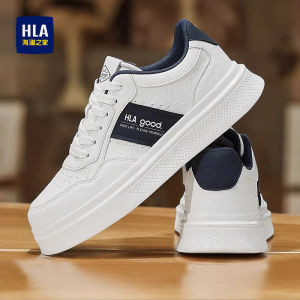 HLA | Leather Spring Casual Sneakers for Men Thick Sole