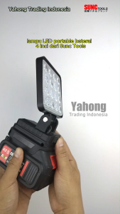 Lampu LED Portable Lamp Baterai 21V 48VF SUNC TOOLS - Bisa Dilipat, Mudah Dibawa (3 Variasi Produk)