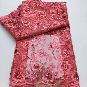 African Mesh Tulle Sequins Lace Fabric 2025 High Quality Nigerian Net Lace Fabric For Wedding Dress Sewing And Special Occasions