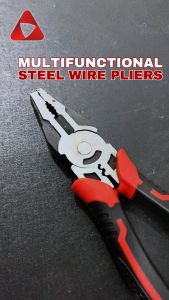 Mitsushi Tang Kawat Pliers 5-in-1 Multifungsi Tang Pemotong Kabel Sisi Diagonal Tang Kombinasi Hidung Jarum Dengan Pengupas& Crimping Kawat Wire Cutter Tang Listrik