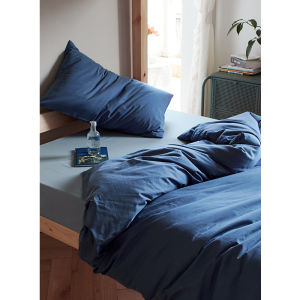 Washed Cotton Bedding Set for Students Three-Piece Pure Color Sheet Cover Duvet Cover Quilt Cover Simple Style Dormitory Supplies