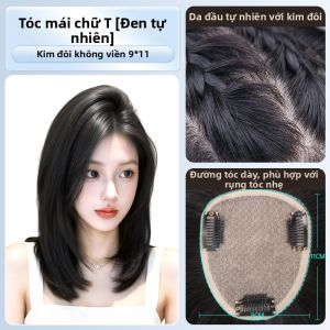 Mái tóc giả không dấu vết handmade thoáng mát