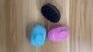 Non-Slip Handle Hair Soft Silicone Comb Deep Clean Dandruff For Salon Home Hair Care Ergonomic Grip Scalp Massage Shampoo Brush