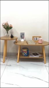 Meja Kopi Nordic Dua Lapis Apartemen Kecil Meja Ruang Tamu Modern Meja Teh Sederhana Meja Kopi Kreatif Rumah - YOSINOGAWA STORE