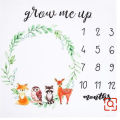 Baby Milestone Photo Props Background Blankets Newborn Photography Props Cloth Calendar Boy Girl Photo Accessories. 