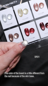 BORN PRETTY Reflective Cat Eyes Magnetic Gel Nail Polish Shiny Red Semi Permanent UV Gel 10ml