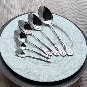 XMSJ | 6Pcs Stainless Steel Dessert Spoons Mini Coffee Spoons Small Espresso Teaspoon Demitasse Toddler Baby Spoons Kitchen Tableware