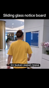 CheapDealMy Sliding glass notice fabric cabinet school office lobby carpark
