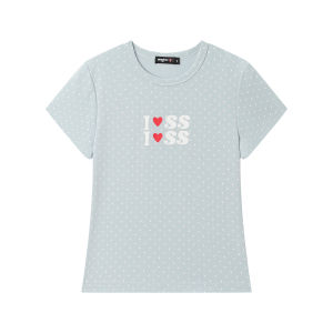 JNXS | Classic Polka Dot Printed Short Sleeve T-Shirt
