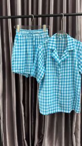 SV 6411 - Grid Noella Set | Silvervogue | Set Atasan dan Celana Katun Poliester Pakaian Wanita