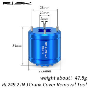 Bộ Dụng Cụ Tháo Nắp Đĩa Líp 2 Trong 1 RISK Và Bộ Cờ Lê Tháo Ốc Trục Giữa Cho Xe Đạp XTR M9100 Hợp Kim Nhôm