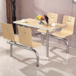 MEISITEKEKE | Stainless Steel Dining Table and Chairs Combo