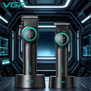 Máy Cắt Tóc Không Dây Chuyên Nghiệp VGR Cho Nam Máy Cạo Râu Điện V-001 V-977 - Lưỡi Kim Loại Sạc Nhanh Sử Dụng Được Khi Khô/Ướt