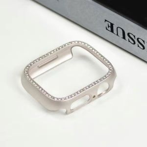 Sparkling Diamond Encrusted iWatch Protective Case Semi-Pack Hard Shell with Glittering Diamonds for  Watch 7/6/5/4/3/SE