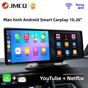 JMCQ Universal 10.26 Android WIFI Máy Nghe Nhạc Đa Phương Tiện Trên Ô Tô Có Bluetooth Wireless Carplay Màn Hình Tự Động Cho YouTube Và Netflix