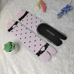 kaus kaki jempol telapak motif polkadot love/kaos kaki jempol telapak