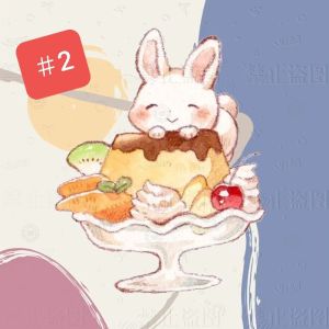 卡通小兔甜点亚克力胸针 笔盒服饰背包帽子包包挂件可爱别针徽章配件 Dessert Acrylic Brooch Badge Pin Diy School Bag Pencil case Hat Kerongsang Tudung Budak Hiasan Beg Topi XZ46