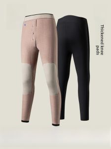 HLA | Ladies Thickened Lamb Velvet Fleece Lined Warm Knee Pads Pants Winter Thermal Trousers Woolen Waist Patch Autumn Pants