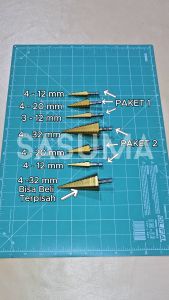SASUMA Mata Bor Pagoda Spiral Besi Kuningan Kayu Plastik Step Drill Tingkat Payung Cone HSS Step