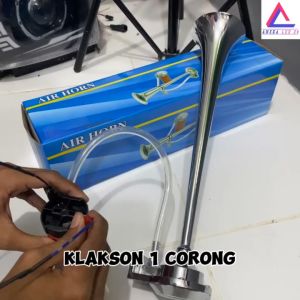Klakson Angin 1 Corong 12 Volt & 24 Volt Komplit Dinamo Elektrik Premium
