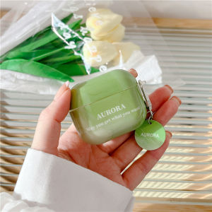 Apple AirPods pro 2 Case Gradient English Matcha Green Silicone Protective Cover for 1/2/3 Generation Bluetooth Earphone