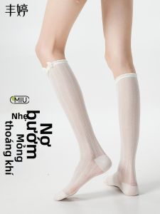 FENGTING | Vớ Dài Thoáng Khí Trang Trí Ren và Nơ