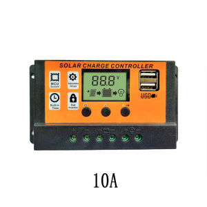 Solar Charge Controller 10A-100A Solar Panel Controller 12V/24V LCD Display Dual USB for Solar Panel Photovoltaic Home System