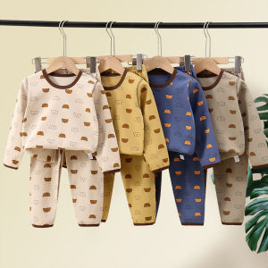 Bộ Đồ Ngủ Cotton Nguyên Chất Mùa Thu Đông Cho Bé Gái Bộ Đồ Mặc Nhà Rộng Rãi Thoải Mái Bộ Quần Áo Trẻ Em Mùa Thu Mới Về