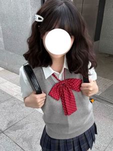 Sweet Stylish Thin Knitted Sweater Vest Top Layering Autumn Sleeveless Womens Fashionable College Style Tank Top