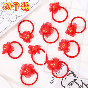 Phụ Kiện Tóc Nữ Trẻ Em Dây Buộc Tóc Đỏ Năm Ngôi Sao Kẹp Tóc Cho Bé Gái Phụ Kiện Tóc Cho Bé Gái Phong Cách Công Chúa