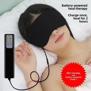 USB Rechargeable Steam Eye Mask Heated Cooling Relief Eye Fatigue Womens Style Heat Therapy Sleep Aid Light Blocking Eye Protection