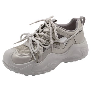 LANKAMO | Dad Sneakers Womens Summer New Hollow Out Breathable Thin Heightening Foot Small Casual All-Match Sports Shoes Korean Style