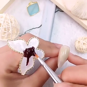 Nhẫn pha màu đựng màu vẽ nail - nhẫn phối màu sơn gel chuyên dụng làm móng