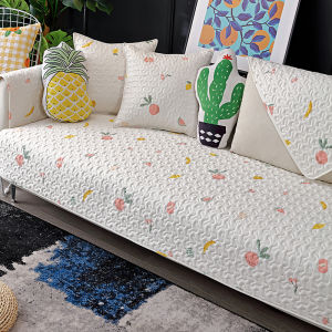 Ghế Sofa Bằng Cotton Nguyên Chất Phong Cách Hàn Quốc Chống Trượt Cho Mọi Mùa Ghế Sofa Bằng Vải Cotton Họa Tiết Hoa Tươi Mới