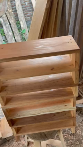 Stand Dudukan Monitor Komputer Kayu Jati Belanda Asli/ Alas Monitor Minimalis / Tatakan Laptop Desk Shelf Monitor Stand Classic