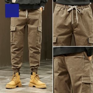 ROMON | Romon Mens Workwear Pants Thick Cotton Casual Loose Fit Winter Fashion Trousers Youthful Style Cargo Long Trousers