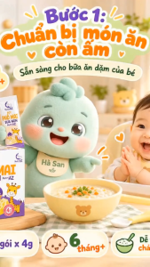 Bột Phô Mai Sữa Non NutriAZ Cho Bé Từ 6 Tháng 10 Gói x 4g – Dùng Trộn Cháo Cơm Bột Ăn Dặm