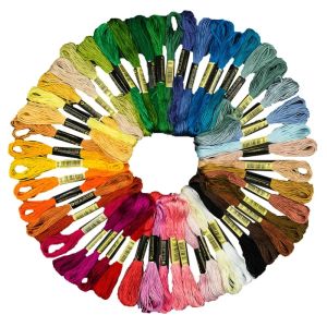 12/50 Colors 8M Anchor Cross Stitch Threads Cotton Embroidery Dyed Floss Sewing Skeins Craft Not Repeat Cross Stitch