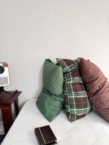 Tấm Lót Gối Vải Cotton Nguyên Chất Retro Plaid Đơn Lẻ Có Thể Giặt Được Dùng Cho Mọi Loại Da Phù Hợp Với Mọi Lứa Tuổi