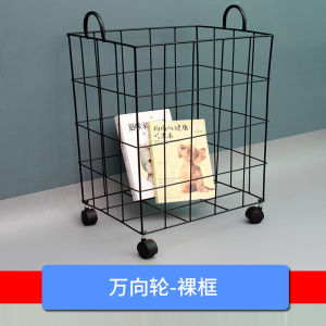 Large Metal Hamper with Wheels And Cover Iron Art Dirty Clothes Storage Basket for Hot Pot Restaurant Bedroom Closet Bathroom