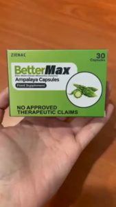 ZIENAC BetterMax Ampalaya Capsules 30s 500mg Momordica Plant Fruit Extract Herbal Food Supplement for Metabolic Health and Glucose Support Net Weight 15.5g